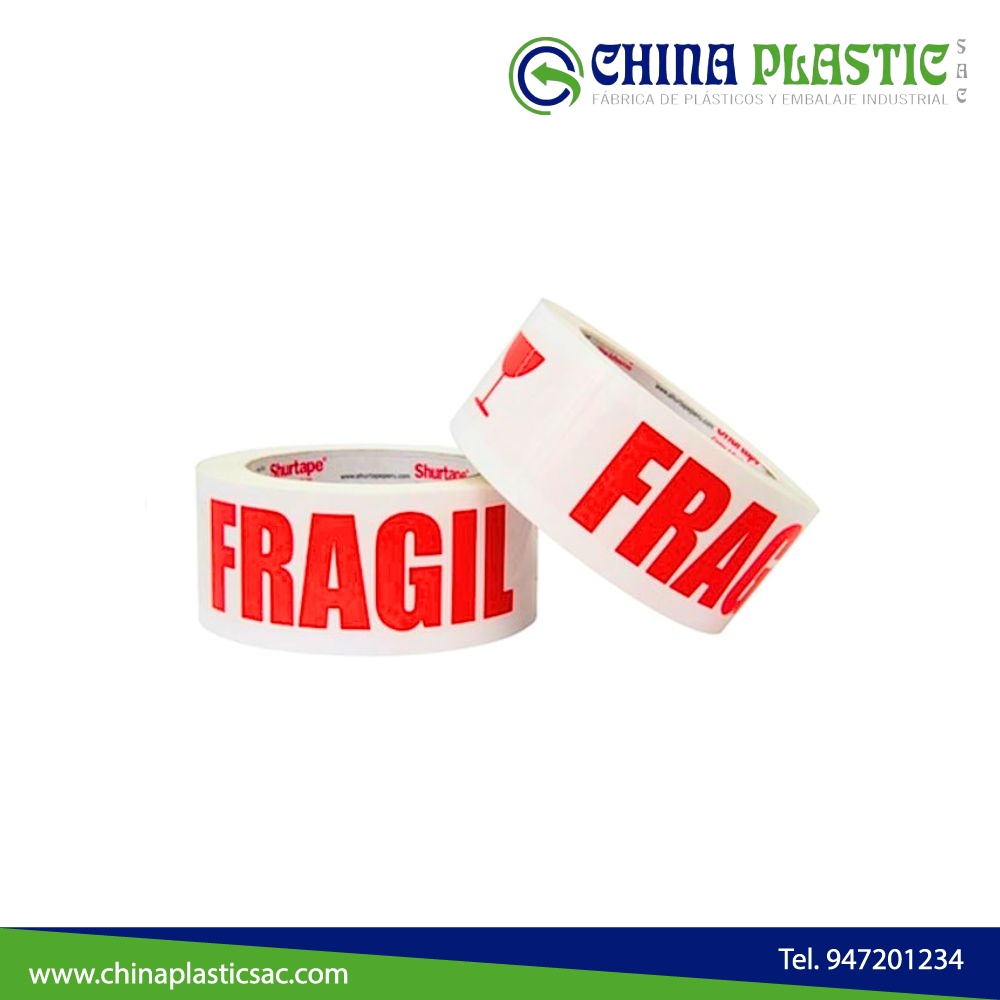 Cinta Adhesiva de Embalaje con Impresión "Frágil"