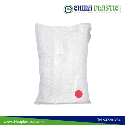 Saco de Polipropileno Laminado con Circulo Rojo